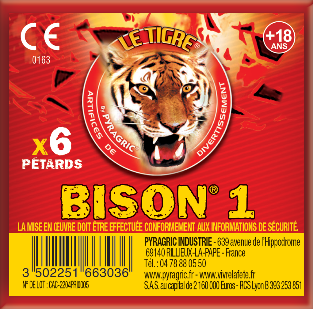 100 Paquets Pétard le Tigre E-4 - Pétards - Milleproduits