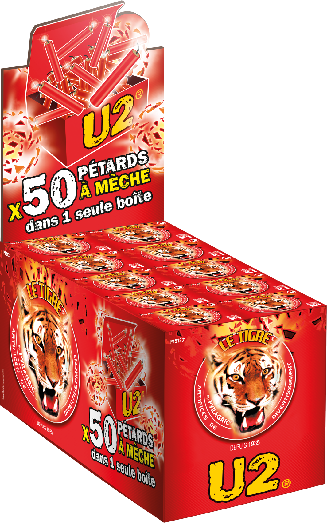 100 Paquets Pétard le Tigre E-4 - Pétards - Milleproduits