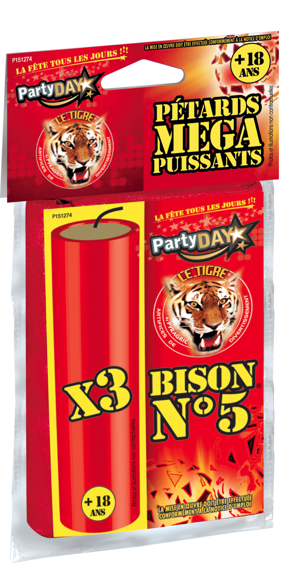 PÉTARDS LE TIGRE ® BISON® N°5 - SACHET - P166108