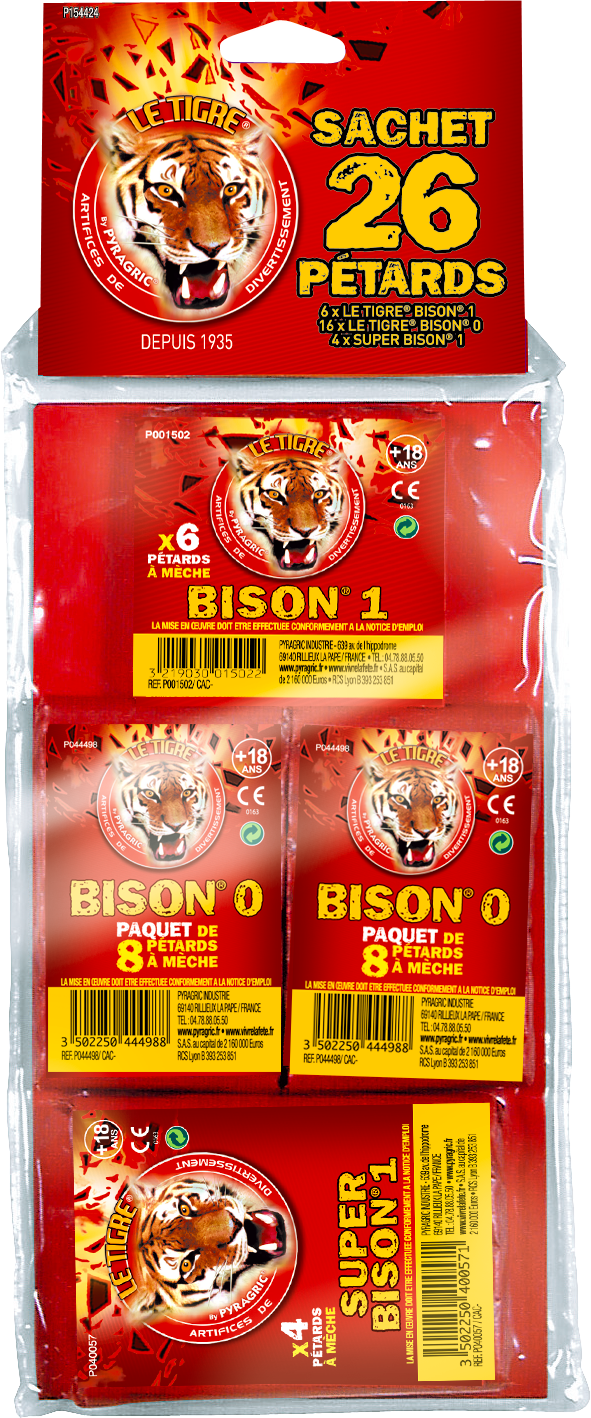 150 Paquets Pétard le Tigre Unick F2 - Pétards - Milleproduits