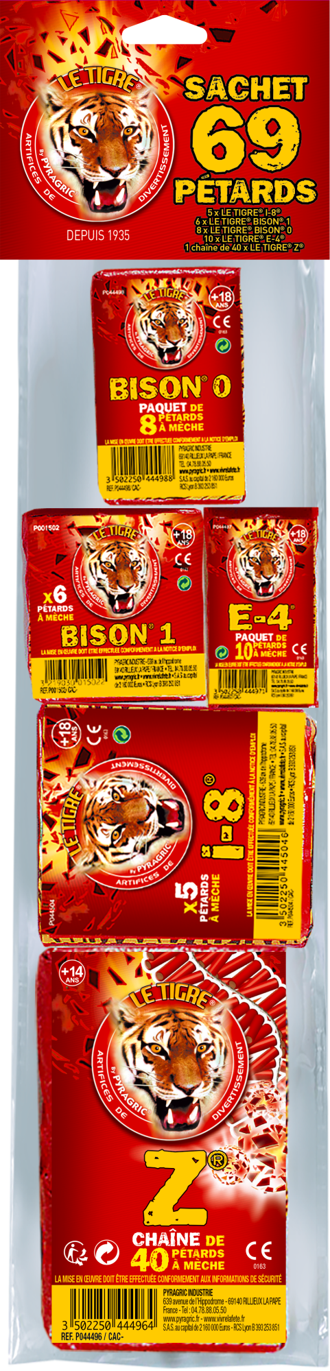 PÉTARDS LE TIGRE® BISON® N°1 - P166303