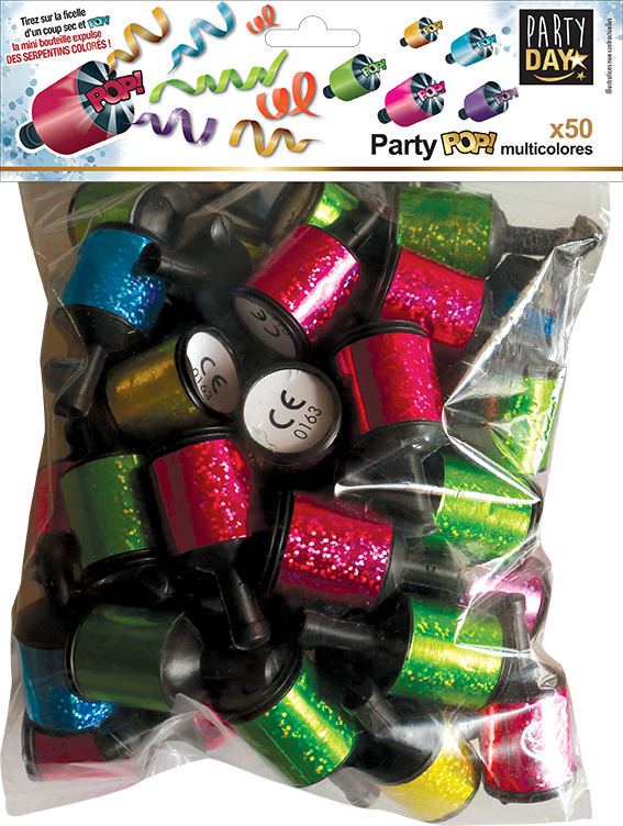 P162140-POPPERS MULTICOLORES