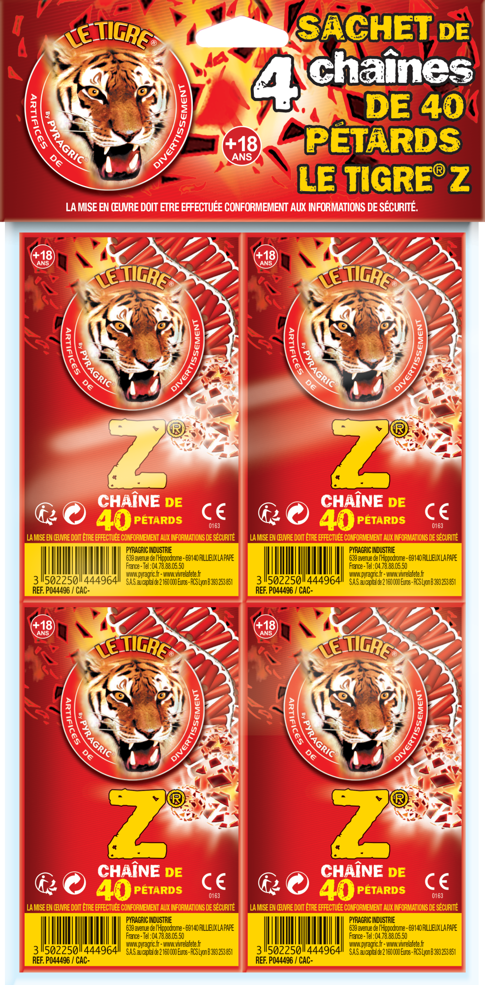 PÉTARD SACHET TIGRE N2