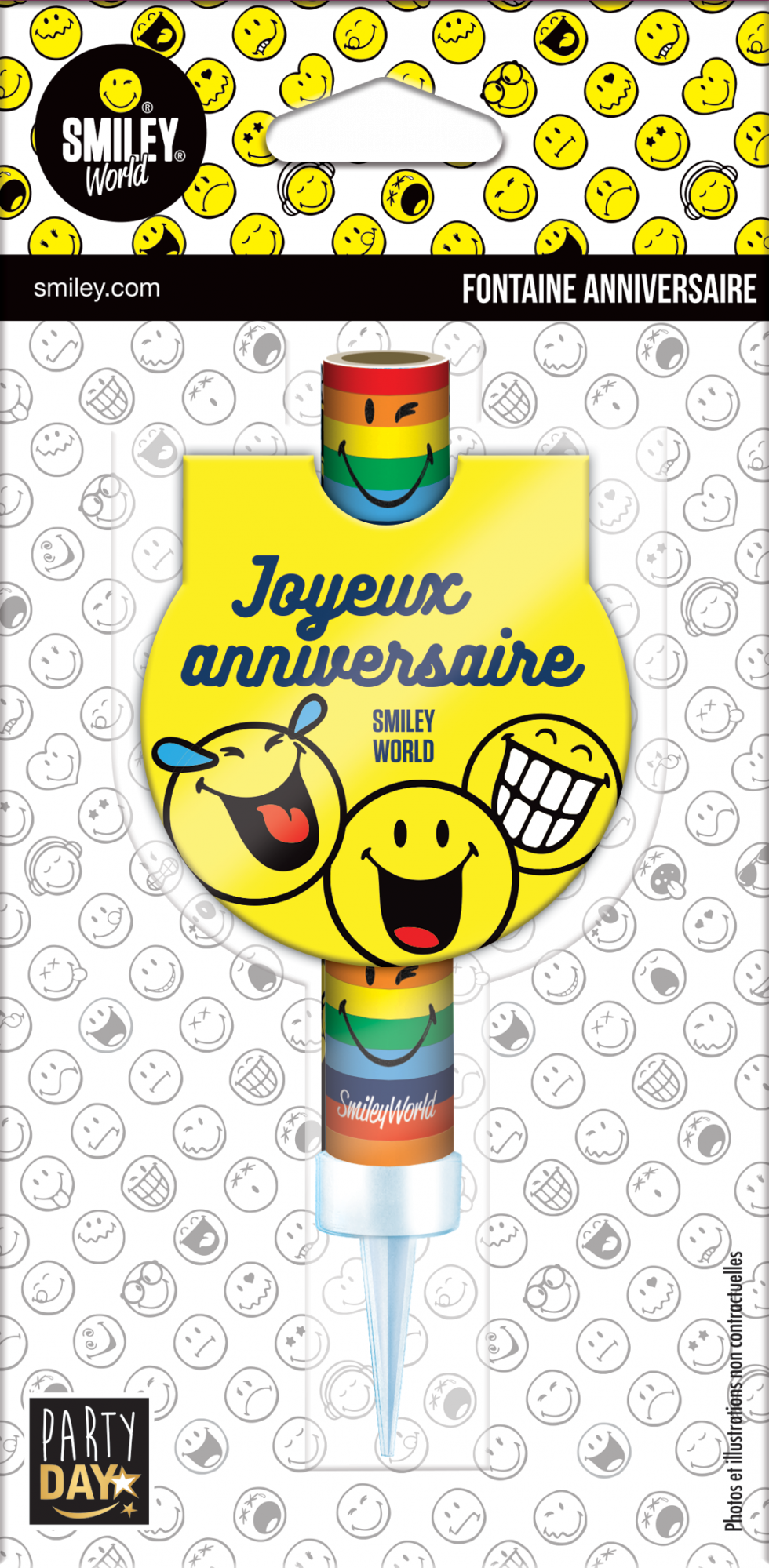 Fontaine Des Glaces Smiley Joyeux Anniversaire 12 Cm P Fontaine Des Glaces Smiley Joyeux Anniversaire 12 Cm P