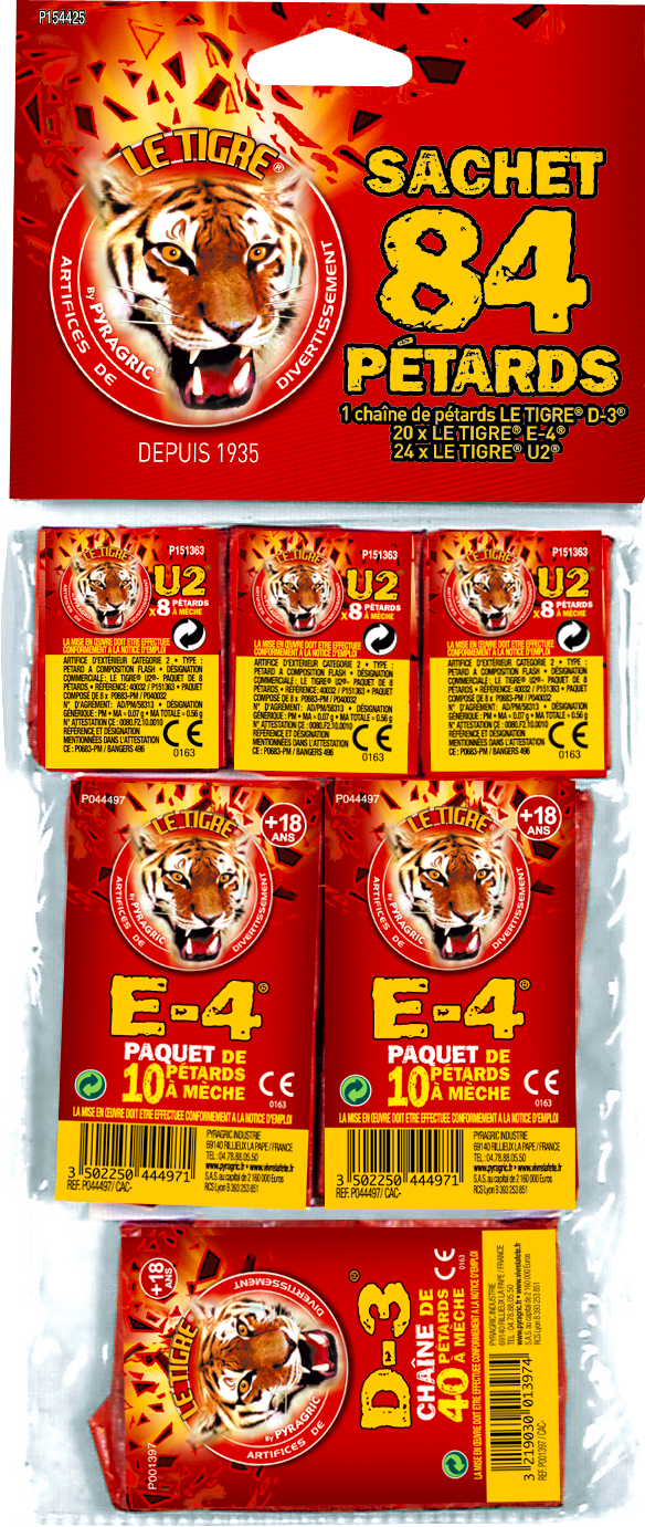 PÉTARD SACHET TIGRE N2