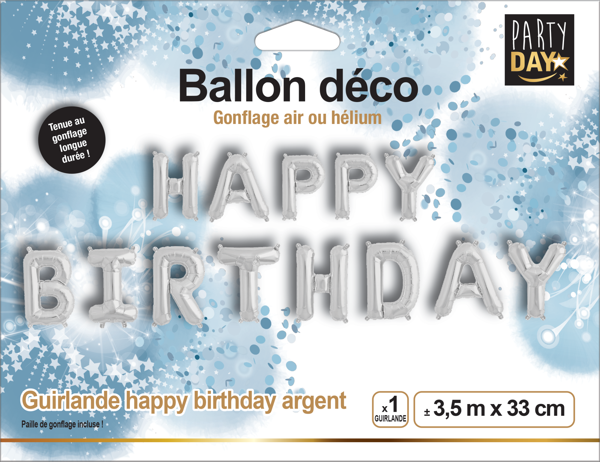 P166336-BALLON ALU HAPPY BIRTHDAY ARGENT