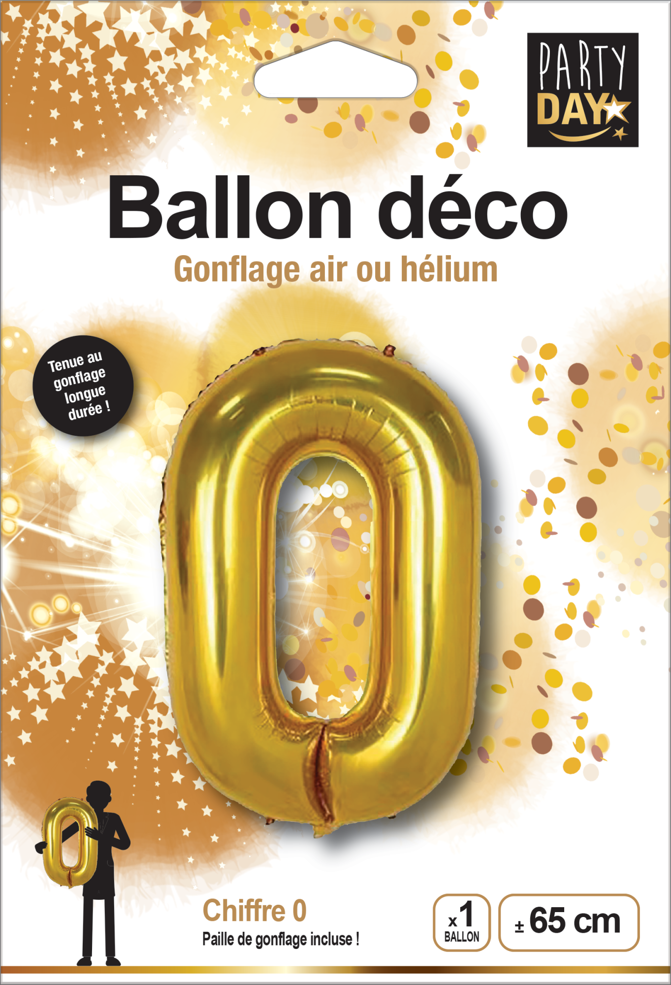 P166410-BALLON ALU CHIFFRE 0