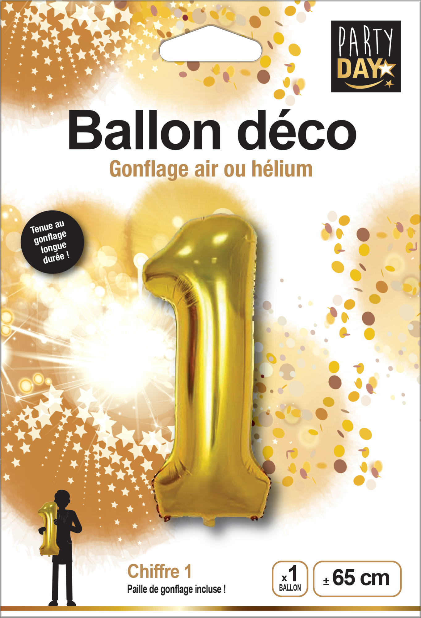 P166411-BALLON ALU CHIFFRE 1