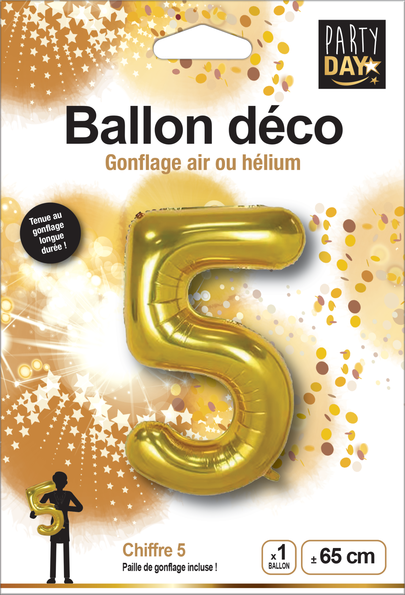 P166415-BALLON ALU CHIFFRE 5